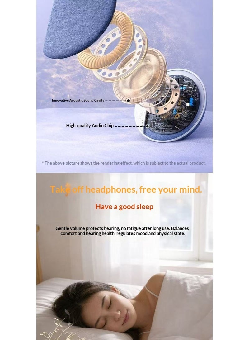 مكبر صوت بلوتوث ميني مخصص للنوم، تصميم صامت ومضوضاء بيضاء طبيعية ذكية، مكبر صوت بلوتوث مساعدة على النوم، مساعد نوم مضغوط عالي الجودة - Image 4